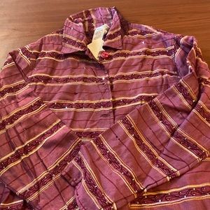 Burgundy Striped Reverse Jacket